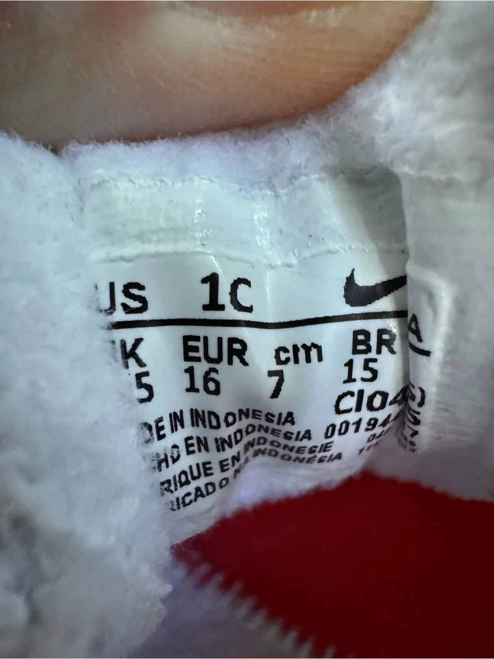 Nike Air Max 90 Crib Bootie White Hyper Red CI0424-105 Infant Size 1C